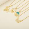Nidin New Fashion Seahorse/Starfish/Jellyfish/Crab Inlaid Zircon Beach Charms Pendant Necklace For Women Men Jewelry Wholesale