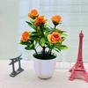 Ornament Rose Artificial Green Potted Plant Bonsai For Home Or Venue Wedding