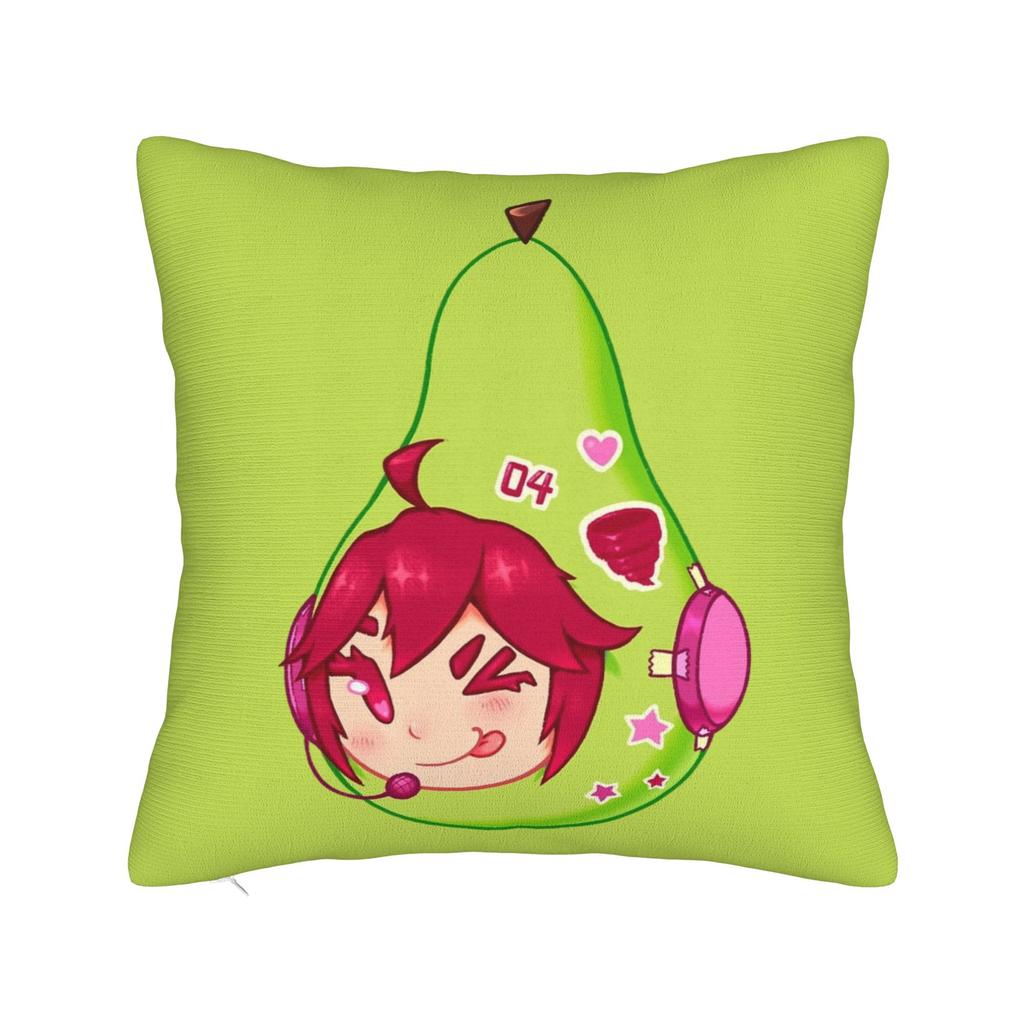 Soft Pearto Creative Kasane Teto Expression Pillowcase Polyester Cushion Cover Gift Funny Pear Pillow Case Cover Home Square