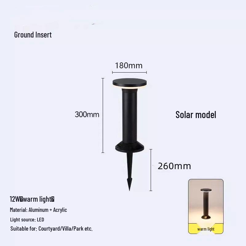 Solar Waterproof Garden Lights - Ground Inserted, Outdoor Courtyard Atmosphere, 24V/220V