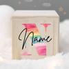 Personalized Money Box Kids Money Boxes Rainbow Letter with Name Coin Collection Box Wooded Coin Bank Child Birthday Shower Gift