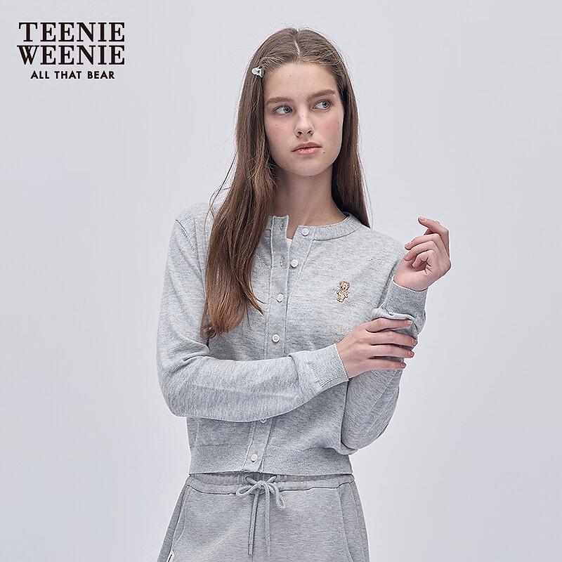 Teenie Weenie Bearnova Women's 2025 Winter Embroidered Knit Cardigan