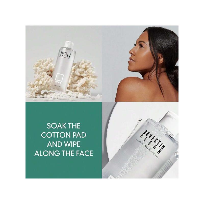 Rovectin Aqua Deep Cleansing Water 400ml - Impurities Remover From Ocean Deep With Hyaluronic Acid And Marine Plants From Jeju Island