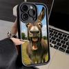 Phone Case for iPhone 17 Air 16E 15 16 Pro Max Funny Donkey Animal Cover 14 Plus 13 12 Mini Soft Shell Silicone Fundas