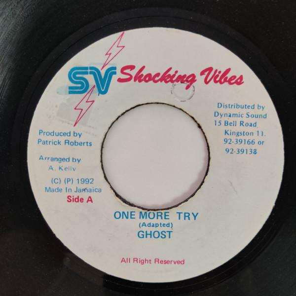 

7-дюймовая пластинка GHOST One More Try NONE Shocking Vibes 1992 Ямайка Регги Ска Даб Б/у