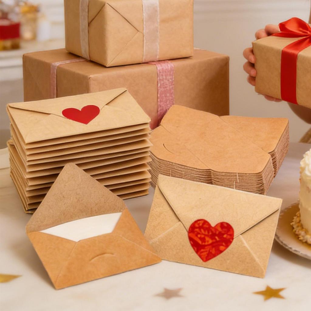 Blank Valentines Day Cards 60 Pieces Mini Romantic Heart Mini Envelopes Valentines Card Holder for Boyfriend Girlfriend Couples