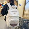 Solid Color Middle School Student Schoolbag Girls Cute Large Capacity Backpack Women Travel Backpack