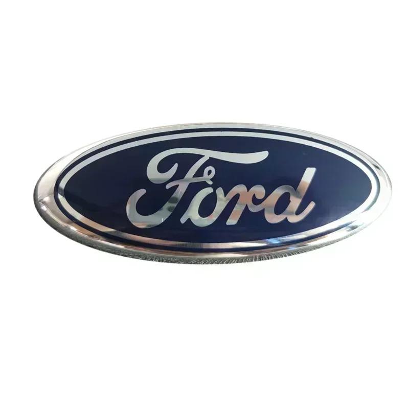 14.5x5.8CM Front Rear Trunk Emblem Badge Sticker For Ford Mondeo Kuga Focus Ranger Transit EcoSport Fiesta Edge Raptor Figo etc