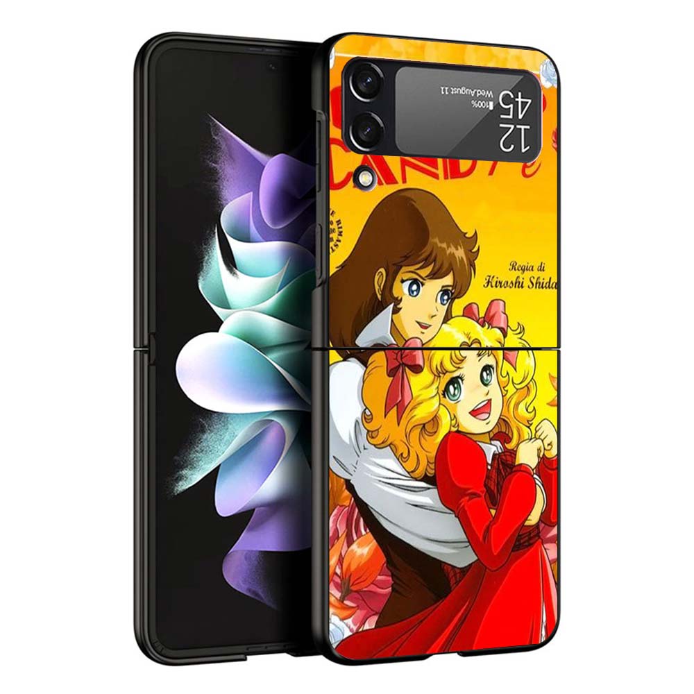 Candy 90s Anime Phone Case For Samsung Galaxy Z Flip7 Flip6 5G Flip5 Flip4 Flip3 ZFlip 7 6 3 4 5 Shockproof Back Cover Galaxy Z