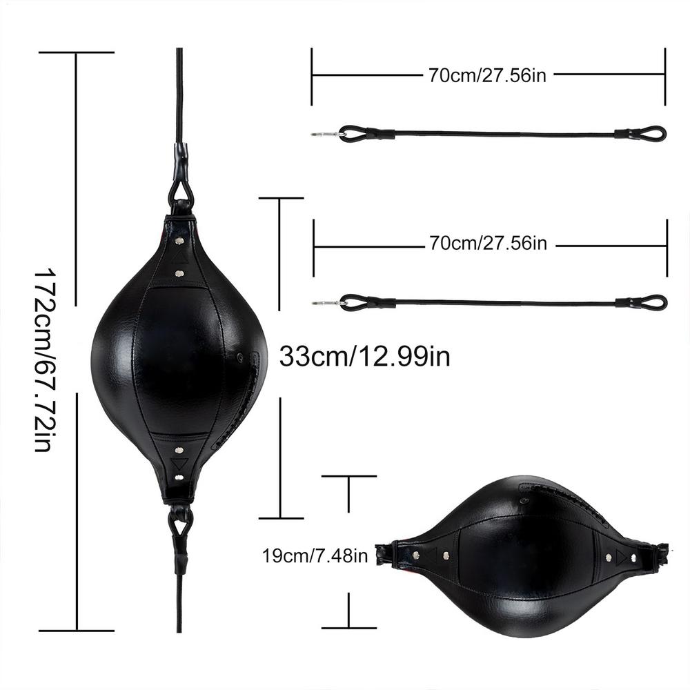 Boxing Double End Bag Flexible Punching Ball Elastic PU Leather Double End Punching Bag for Gym Fitness Coordination Core