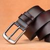 Men'S Pin Buckle Leather Belt, Retro Casual Men'S Cowhide Belt, Men'S Trouser Belt