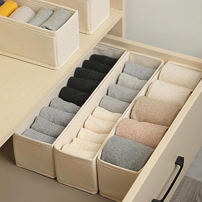 Underwear Organizer Storage Box Panties Socks Storage Boxes Wardrobe Clothes Organizer Cabinet Drawers Box Foldable