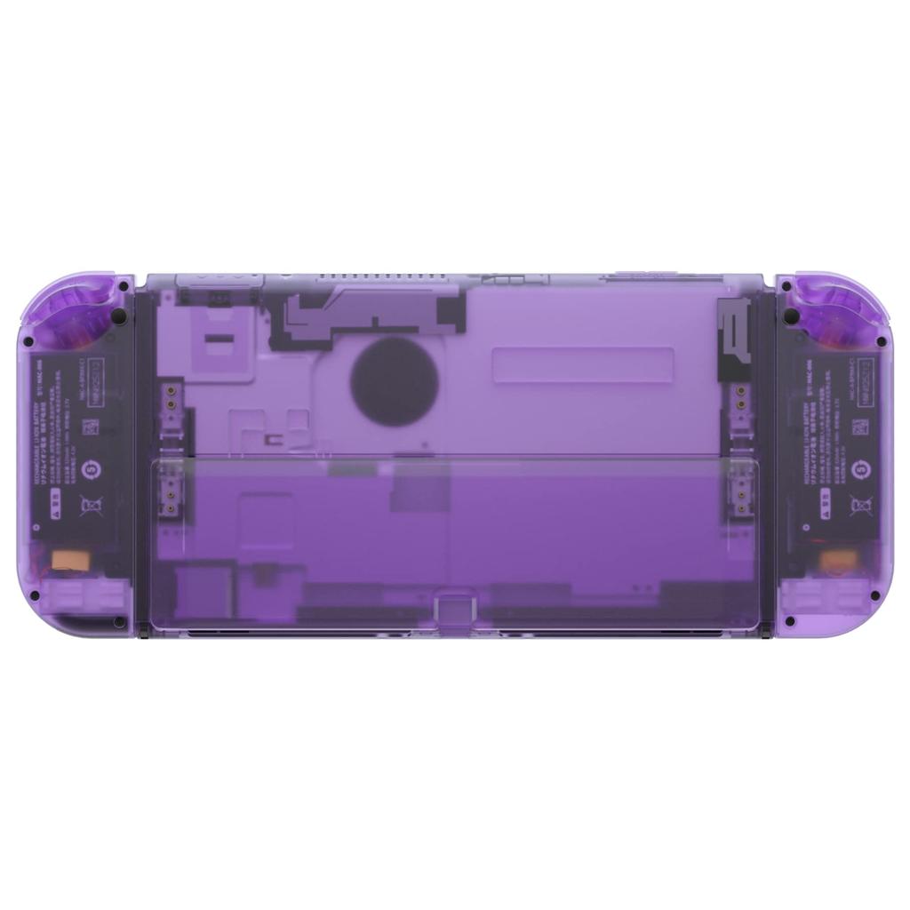 Não é o corpo principal Interruptor Interruptor para controlador portátil Joycon compatível com OLED placa traseira de material transparente para interruptor OLED Interruptor de PC Vem com parte traseira