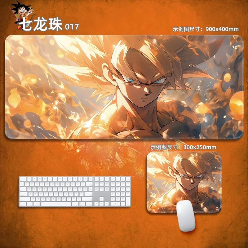 Anime Mauspads Drachenball Leder-Mauspad Nachhaltig Kleiner Junge Handgelenkstütze Tastaturunterlage Tischmatte Son Goku Animation Dekorative Tischdecke