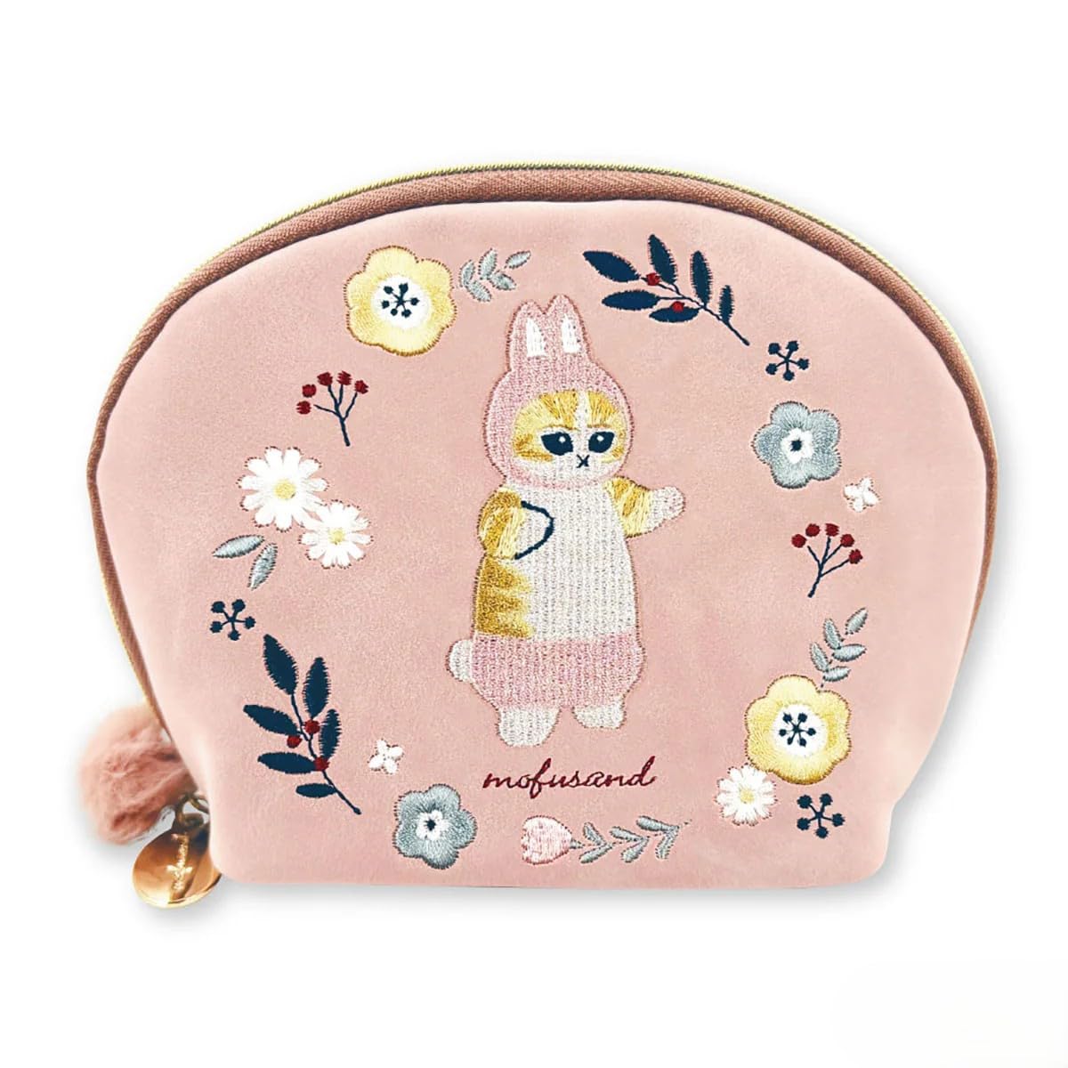 mofusand Round Pouch Pink Usanyan Botanical розовый