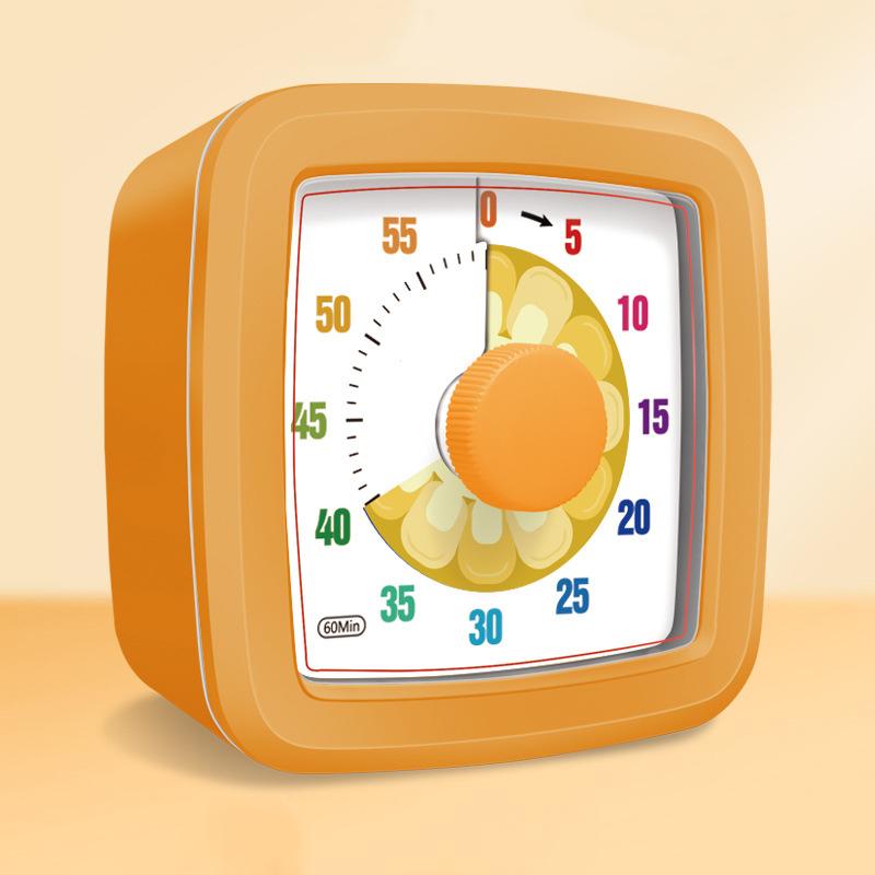 60 Minute Visual Timer Square Silent Countdown Clock For Kitchen Cooking Kids Study Classroom Office 5 Colors