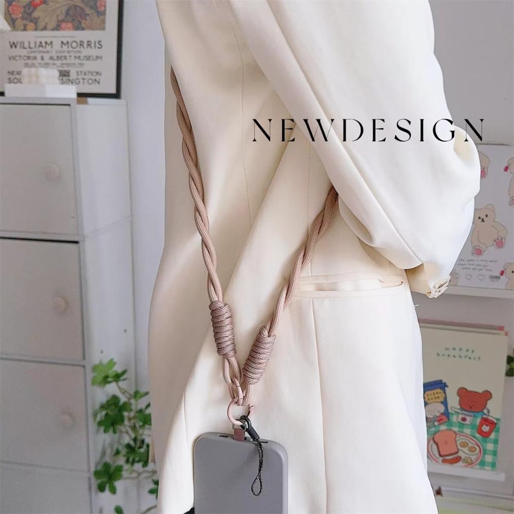 

Twist Nylon Strap Shoulder Strap Rope Lanyard Hanging Neck Rope Mobile Phone Long Lanyard фіолетовий