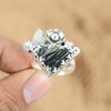 Mothers Day Sale 925 Sterling Silver Silver Leaf Jasper Stone Ethnic Flower Ring