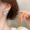  Luxury Dripping Oil Flower Earrings Korean Rhinestone Crystal Stud Earrings For Girls Women Trendy Jewelry Party Accessories