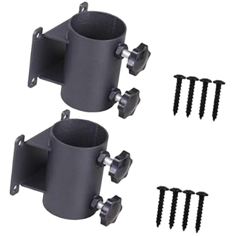 

HHO-Deck Umbrella Mount 2Pcs For Patio Umbrella Holder For Beach Deck Railing Garden чорний