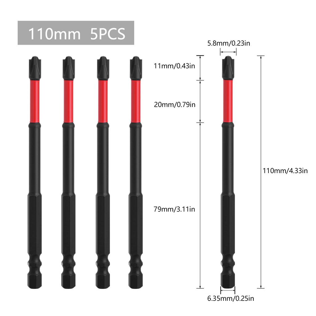 Electrician Screwdriver Bits 1/4" Hex Shank Multi-Tip Screwdriver Set for Electrical Maintenance