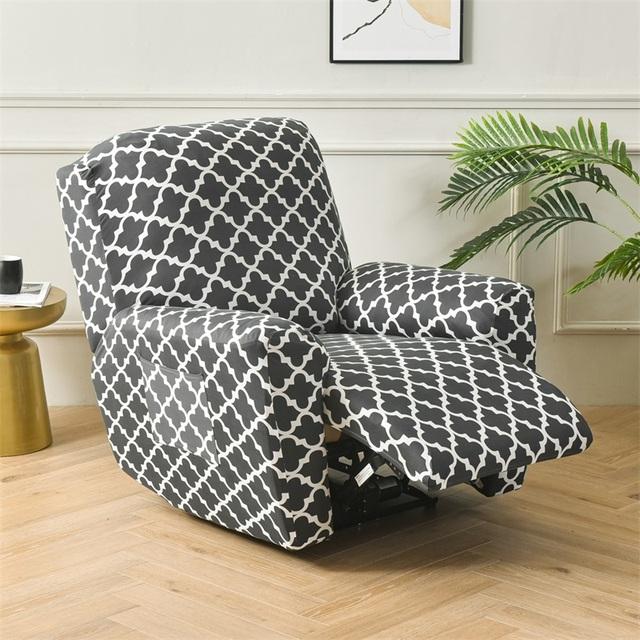 Geometry Printed Flower Stretch Lazy Boy Sofa Cover Recliner Cover Chair Covers For Leather Living Room Recliner Chair Slipcover