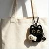 Soft Cute Cartoon Cat Plush Ornaments Multi-Style Dark-Style Keychains Bag Charms Cuddly Stuffed Fluffy Huggable Kawaii Comfort Adorable