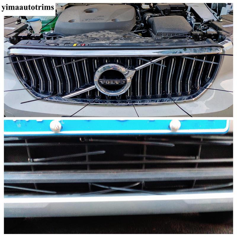 Car Front Grille For VOLVO XC40 2018 - 2025 Middle Ert Net Ect Screening Mesh Cover Trim Protection Accessories Exterior