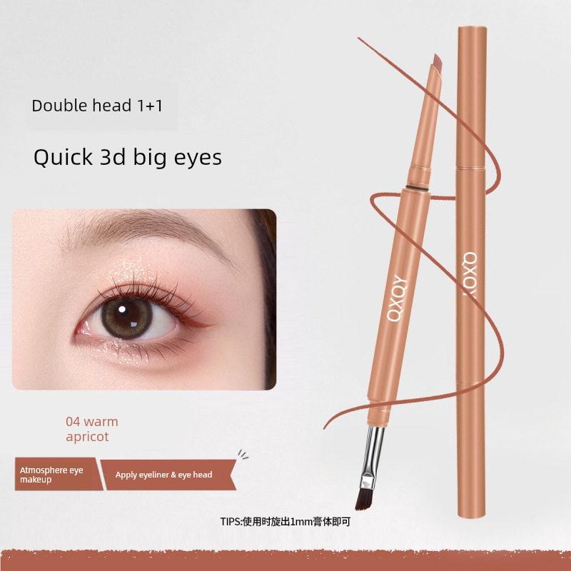 Pink-Brown Color! Pink Eyeliner Gel Pen, Ultra-Fine, Waterproof, Smudge-Proof, Easy-To-Use for Beginners, Double-Ended Aegyo-Sal Pen