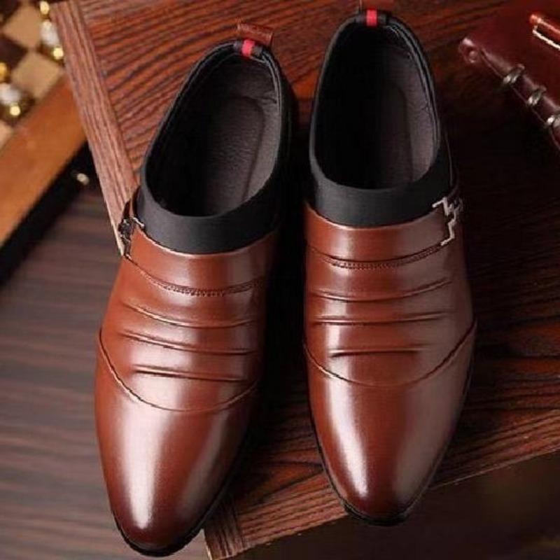 Chaussures en cuir pour hommes Business Décontracté Vêtements formels Chaussures pour jeunes hommes britanniques