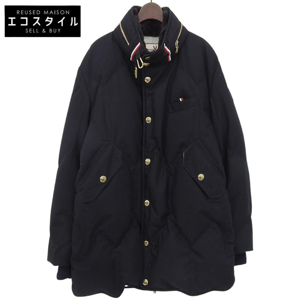 

MONCLER Gum Blue Down Jacket with Fur Collar and Patch, Men s, Black, Size 5 Jacket 5 blackUsed
