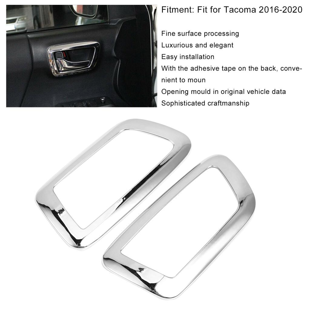 2pcs Interior Door Handle Panel Cover Trim Vehicle Inner Decoration Fit for   2016‑2020 2 Doors