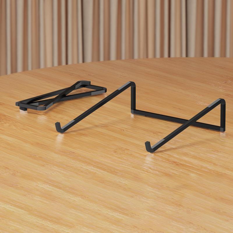 Adjustable New Laptop Stand Notebook Heatsink Riser Bracket Aluminum Ergonomic Foldable Portable Desktop Holder чёрный