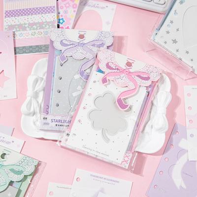 40Pcs Ins Aesthetic Heart Hollow Transparent Inner Pages for M5 Binder Notebooks Cute Girl DIY Accessories for Journal Scrapbook