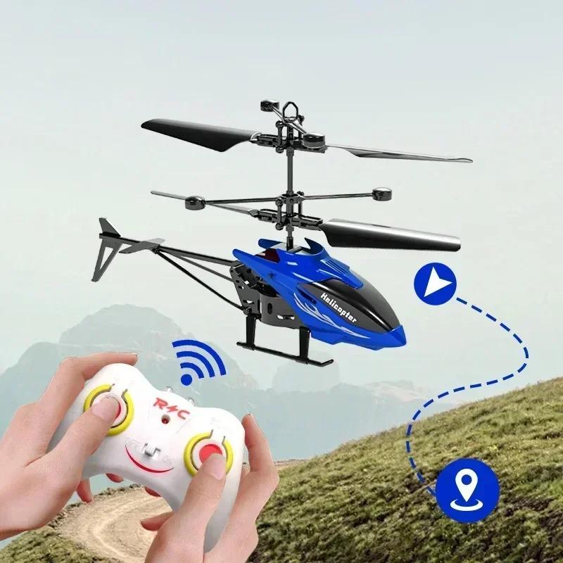 New Rechargeable Mini RC Drone Remote Safe Fall-resistant RC Helicopters Drone Induction Hovering Children Toys Helicopter Kids