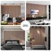 Self Adhesive Grille Wallpaper3D Fluted Wall Panel Sticker, Peel and Stick PVC Wallpaper for Living Room TV Background, Bedroom Wall Decor