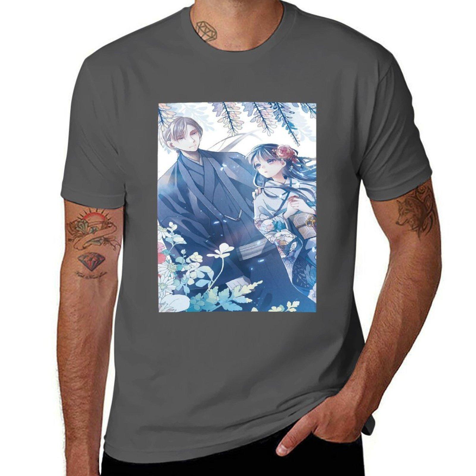 

аниме пара футболка мужские футболки для мужчин повседневная мужская футболка футболка 4XL