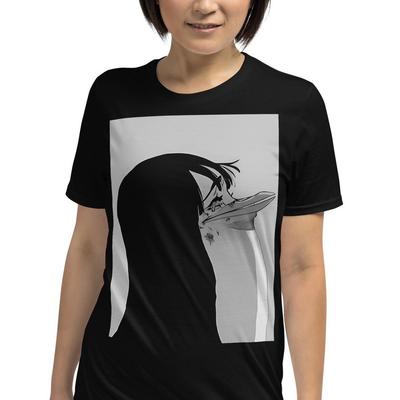 Koszulka z krótkim rękawem unisex z anime mem pingwin kawaii harajuku zabawna