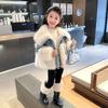 Winter Jacket Kids Girl Parkas Warm Faux Fur Coat For Girls Children Sequin Winter Clothes Soft Party Baby Girl Coats