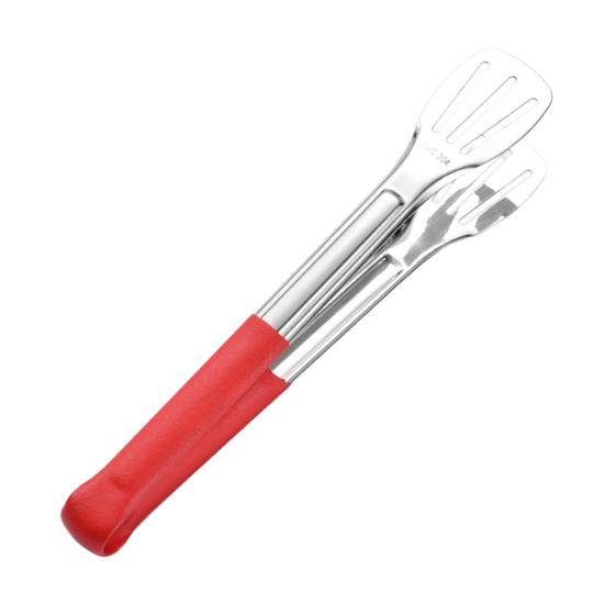 Stainless Steel Serving Tongs Heavy-Duty Food Tongs with Grip 3-Line Slotted Head Cooking Tong for BBQ Buffet Kitchen