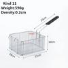 Stainless Steel Fryer Screen French Fries Frame Square Filter Net Encrypt Colander Strainers Shaped Frying Fried Mesh Basket
