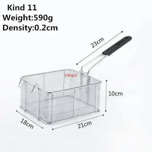 Stainless Steel Fryer Screen French Fries Frame Square Filter Net Encrypt Colander Strainers Shaped Frying Fried Mesh Basket