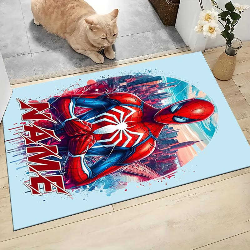 Custom Name "Spider-Man: City Hero" Carpet Rug Customizable Soft Washable Anti-Slip Home Living Room Sofa Mats Personalized Rug. 0909141