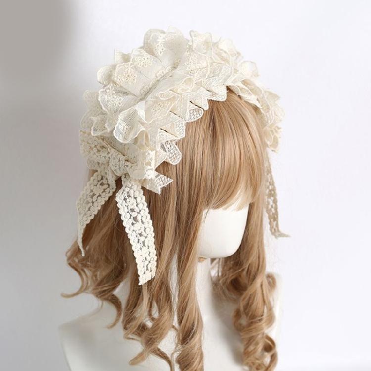 Bowknot Lace Headband Animation Costume Lace Hairband Role Play Party Headdress