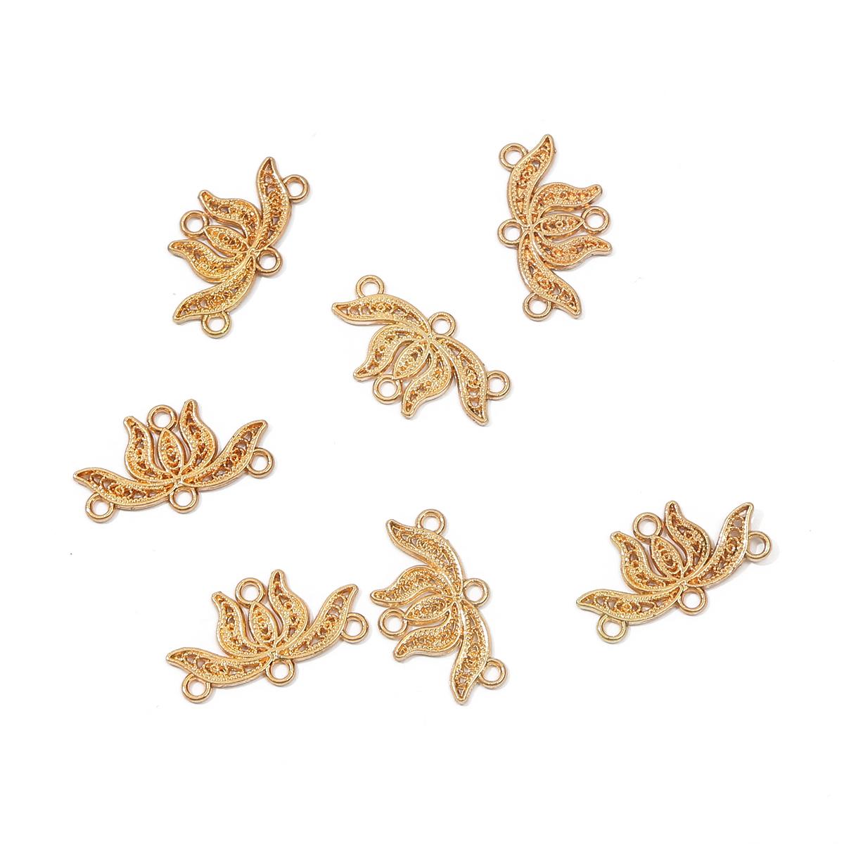 

5/10 шт. металлический сплав лотос разъем подвески кулон DIY ювелирные изделия аксессуары 23x13mm 10pcs