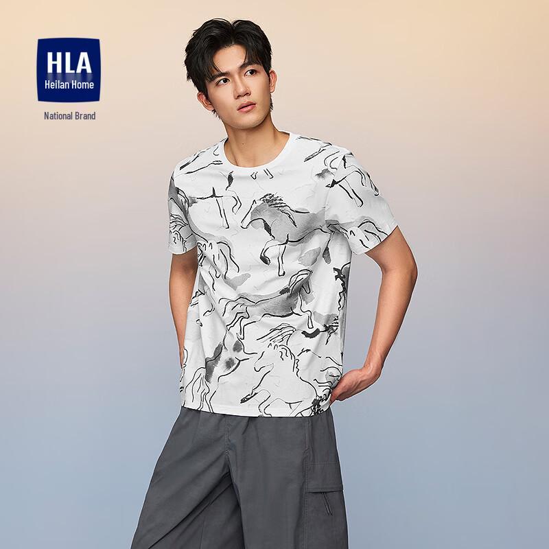 HLA Men s All-Over Print Casual Short Sleeve T-Shirt 2XL