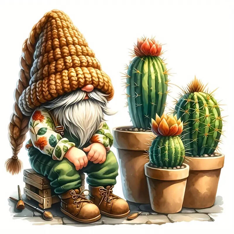 Gnome Diamond Painting Cross Stitch Landscape Diamond Mosaic Full Cross Stitch Embroidery Complete Kit Wall Art