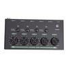 4 Channel Sound Mixer Rechargeable Portable Low Noise Stereo Sound Mixer for Home Studio Recording Live Streaming Black