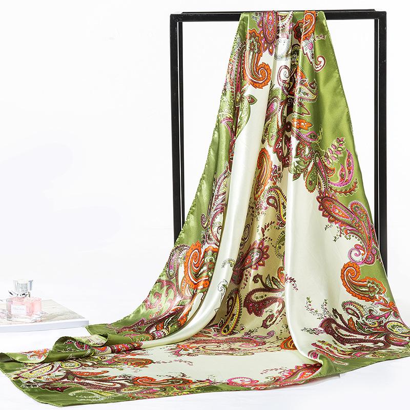 90 Large Silk Scarf for Women - Spring/Autumn Korean Style Satin Neckerchief, Mother's Day Gift