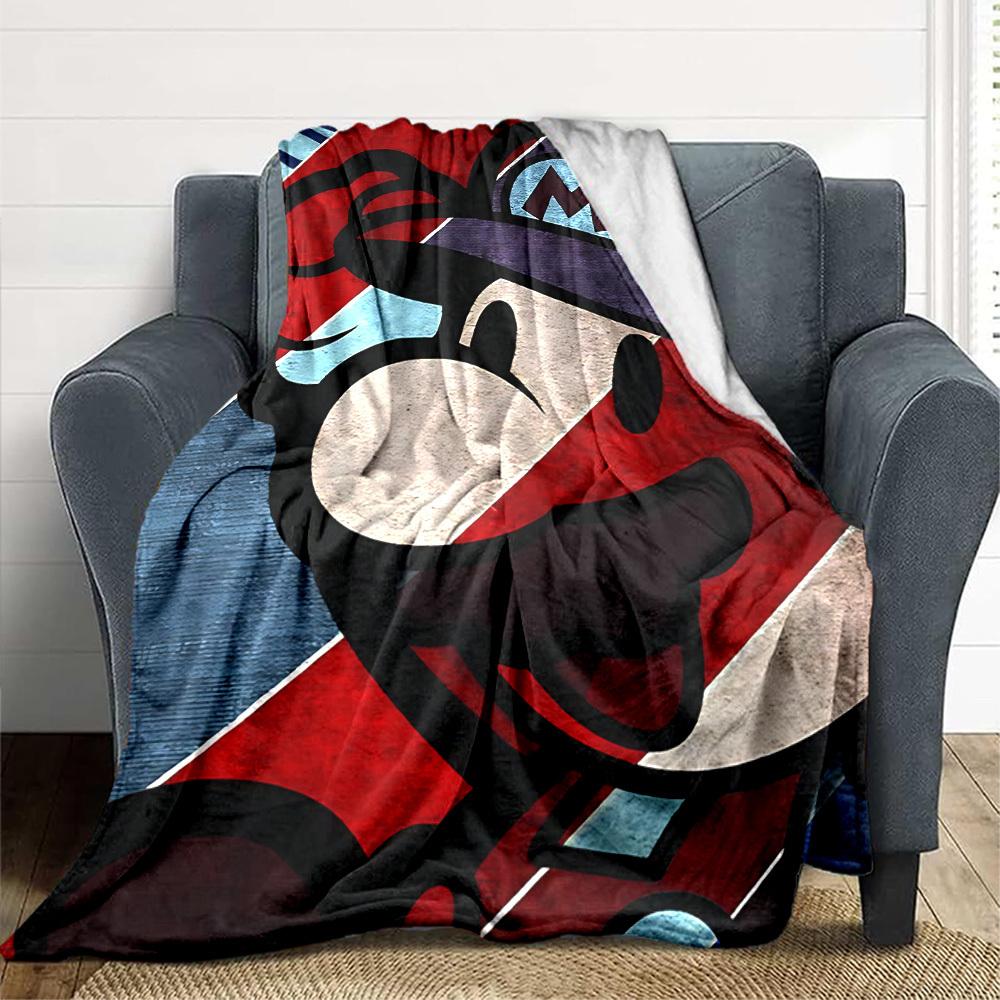 1pc Mario Bros Soft & Warm Flannel Blanket, Multi-Purpose Throw Blanket for Couch, Sofa, Office, Bed, Camping, Travel 147